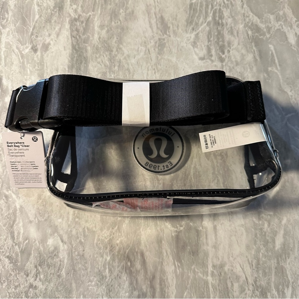 NWT Lululemon Belt Bag Black Clear - Picture 3 of 4